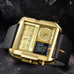 Men's Square Sport Watch| 50mm Oversized Dial, Dual Movement, Men’s Waterproof Luminous Sport Watch