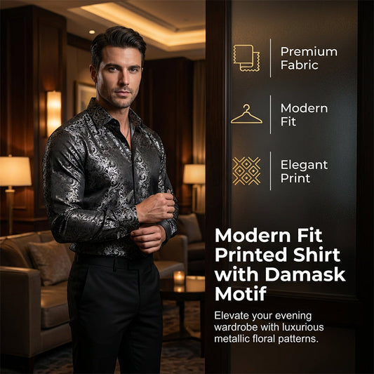 ⚡ Flash Sale! Modern Fit Printed Shirt – Instantly Upgrade Your Look