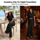 Women's 2-Piece Crop Top & Wide Leg Pants Set