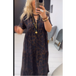 💃New arrival 60% OFF!🐆Women's V-Neck Leopard Print Maxi Dress