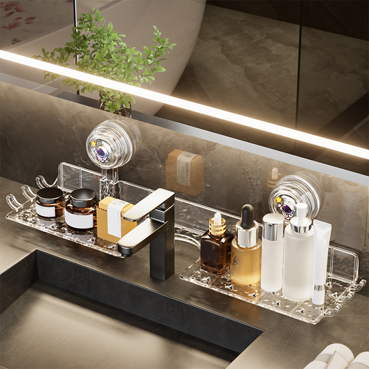 🔥 No-Drill Sink Shelf – Strong Suction Cup, Easy Install in Seconds 🧽✨