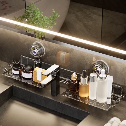 🔥 No-Drill Sink Shelf – Strong Suction Cup, Easy Install in Seconds 🧽✨