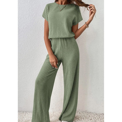 💖 Look Put-Together Instantly! Knit Top & Wide-Leg Pants Set – Minimal Effort, Max Style