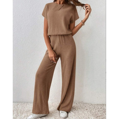 💖 Look Put-Together Instantly! Knit Top & Wide-Leg Pants Set – Minimal Effort, Max Style