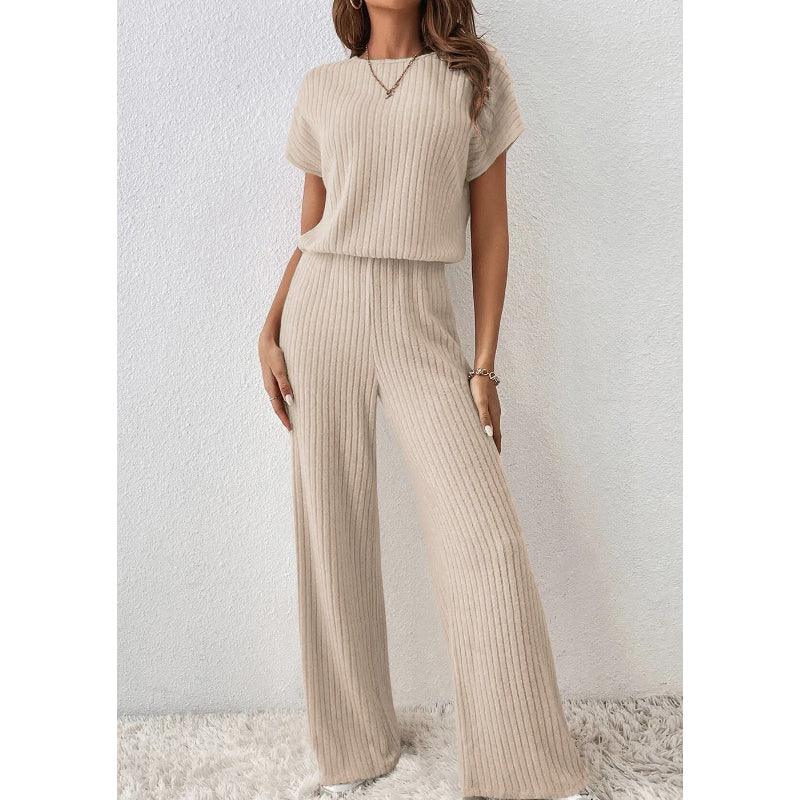 💖 Look Put-Together Instantly! Knit Top & Wide-Leg Pants Set – Minimal Effort, Max Style