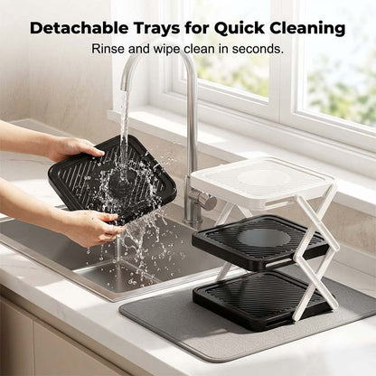 ⚡50% OFF !!🔥Multi-layer Dish & Prep Tray Storage Rack