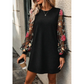 🔥Limited-time offer-Women's Floral Embroidered Mesh Sleeve Dress