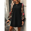 🔥Limited-time offer-Women's Floral Embroidered Mesh Sleeve Dress