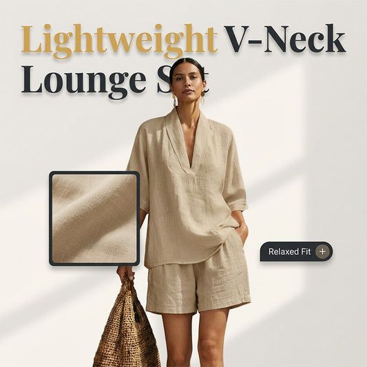 ⏳Time-Limited Special⏰Women's Casual V-Neck Top and Shorts Set