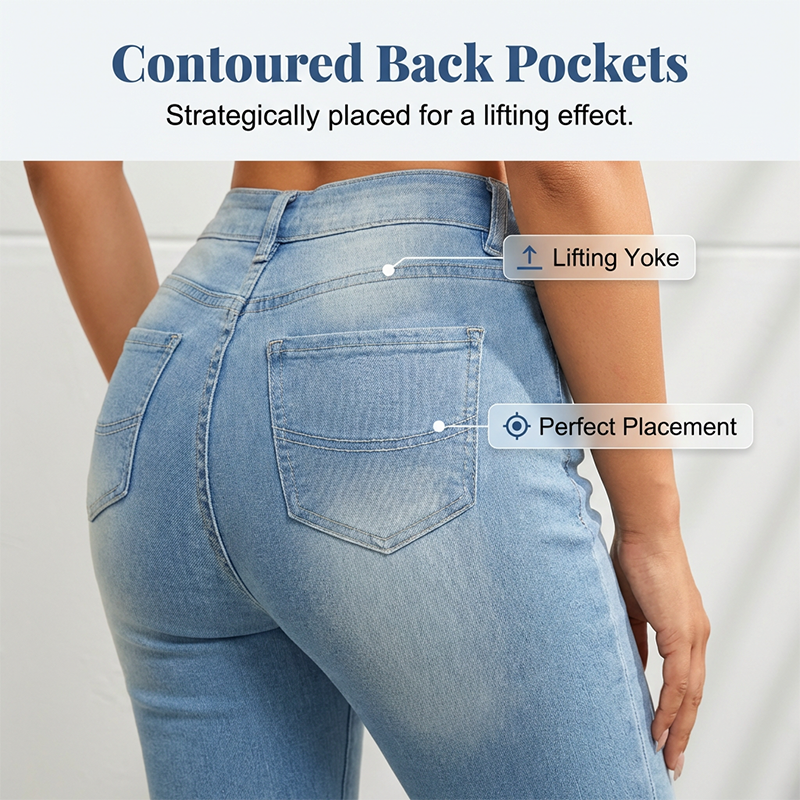 🌞Summer Hot Sale-60% Off!!🌿Women's High-Waist Slim-Fit Capri Jeans