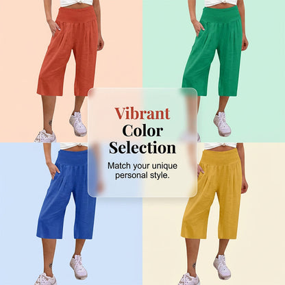 ⏰🔥LIMITED TIME 50% OFF! 👖 Women’s Lightweight Elastic Waist Crop Pants (S-3XL) – Comfortable, Flowy & Perfect for Casual Summer Outfits ✨🌿