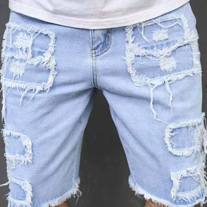🔥While Supplies Last 50% OFF!🎉 Men's Ripped Denim Shorts with Frayed Details✈️Free Shipping