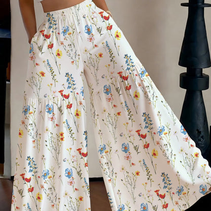 🔥Hot Deals-Women's Floral Print Wide-Leg Pants