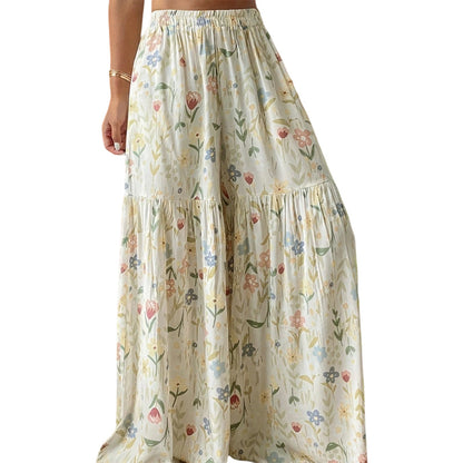 🔥Hot Deals-Women's Floral Print Wide-Leg Pants