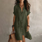 🌸Women's Short Sleeve Button-Down Shirt Dress – Your New Wardrobe Essential ✨