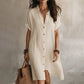 🌸Women's Short Sleeve Button-Down Shirt Dress – Your New Wardrobe Essential ✨