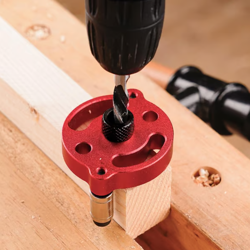 ⚙️ LIMITED-TIME 50% OFF! 🔨 Self-Centering Dowel Jig Kit – Precision Woodworking, Adjustable Bushings, Aluminum 📏