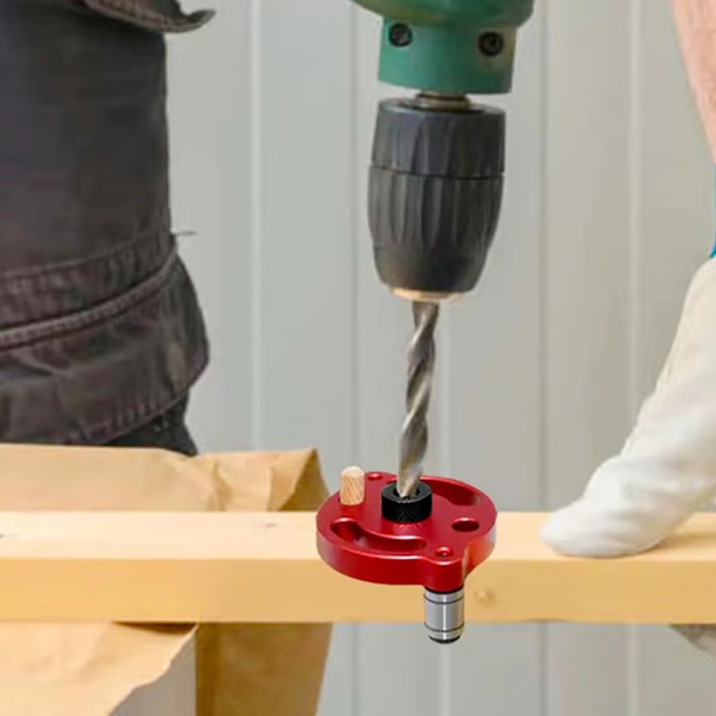 ⚙️ LIMITED-TIME 50% OFF! 🔨 Self-Centering Dowel Jig Kit – Precision Woodworking, Adjustable Bushings, Aluminum 📏