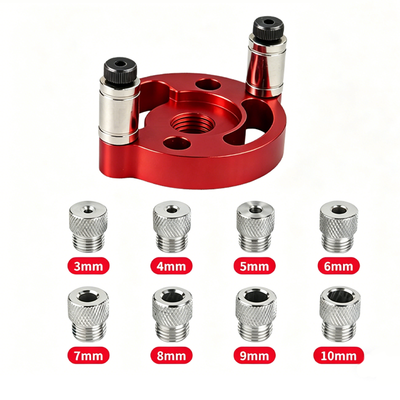 ⚙️ LIMITED-TIME 50% OFF! 🔨 Self-Centering Dowel Jig Kit – Precision Woodworking, Adjustable Bushings, Aluminum 📏