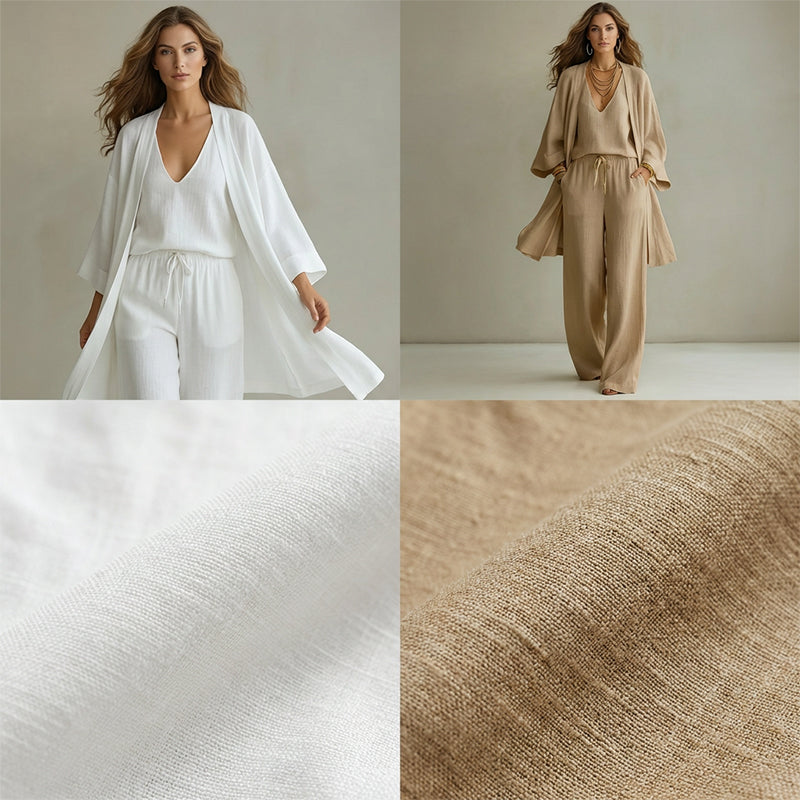 ⏰🔥LIMITED TIME 50% OFF! 🧥 Elegant 3-Piece Set – Wide-Leg Trousers, Inner Top & Cardigan for Effortless Chic 👚👖✨