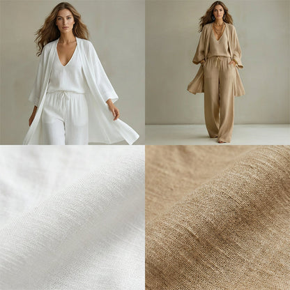 ⏰🔥LIMITED TIME 50% OFF! 🧥 Elegant 3-Piece Set – Wide-Leg Trousers, Inner Top & Cardigan for Effortless Chic 👚👖✨