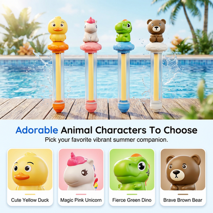 ⏰🔥LIMITED TIME 50% OFF! 🐾 Cartoon Animal Pull-Action Water Gun Toy – Fun, Safe & Perfect for Outdoor Play 💦🎉