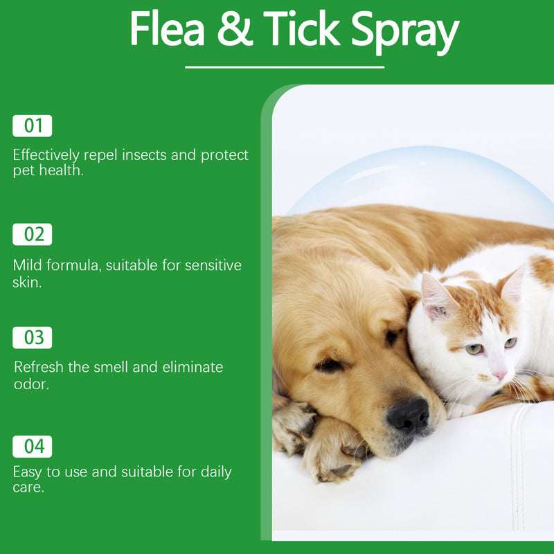 🔥Limited-time offer-Natural Flea & Tick Spray for Dogs and Cats