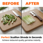 🧄 LIMITED-TIME 50% OFF! ⚙️ 3-in-1 Scallion Shredder & Peeler – Stainless Steel, Multi-Tool, Wood Handle ✨