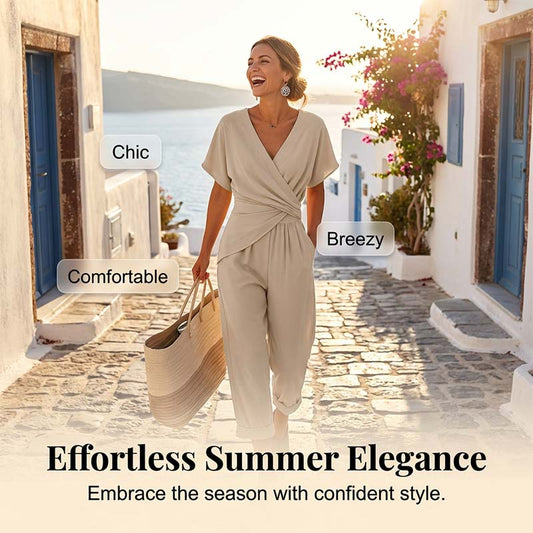 ⏰🔥LIMITED TIME 50% OFF! 💃 Elegant V-Neck Waist-Accent Dress – Instantly Create a Feminine, Flattering Look ✨👗