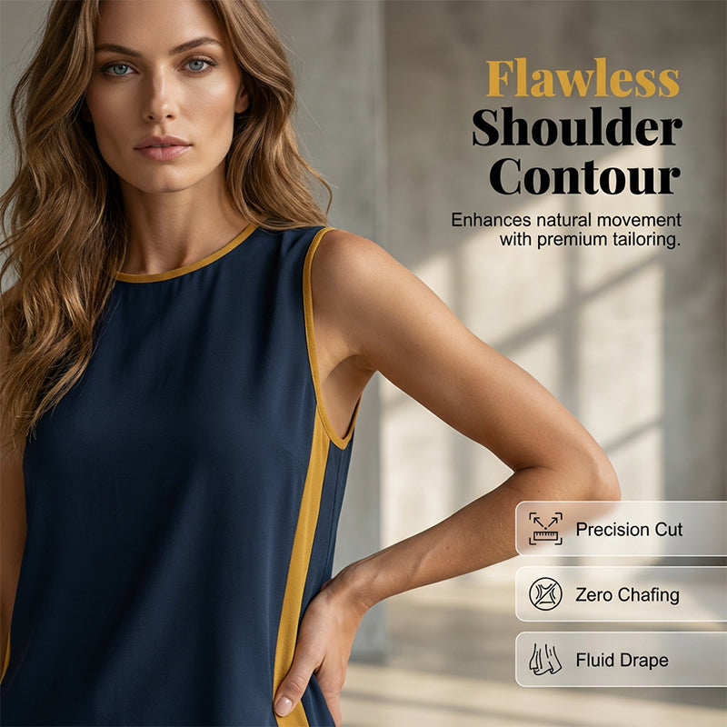 🔥New arrivals on sale-Casual Sleeveless Colorblock Top & Wide-Leg Pants Set