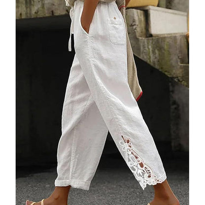 📢📢30% OFF !! ⏰Women's Lace Trim Drawstring Pants