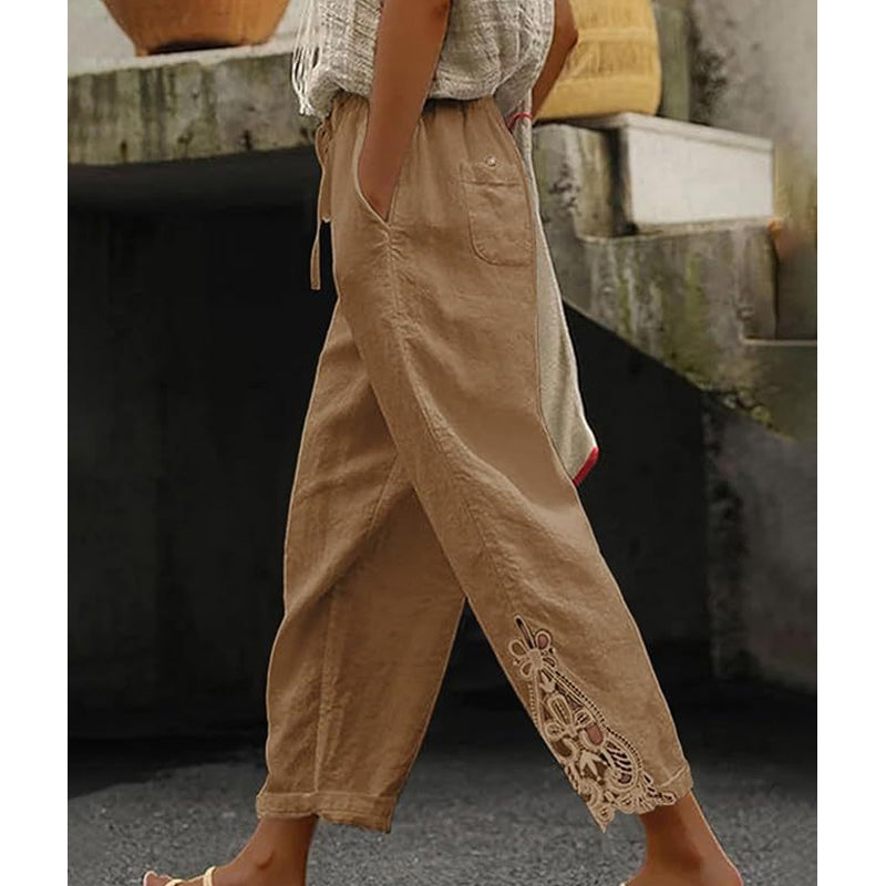 📢📢30% OFF !! ⏰Women's Lace Trim Drawstring Pants