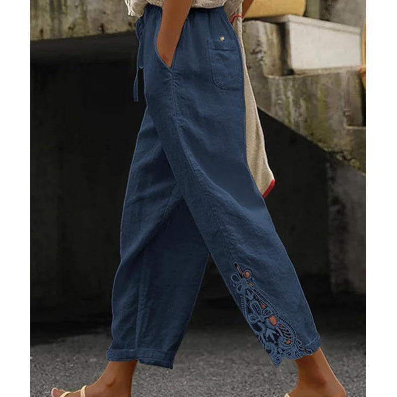 📢📢30% OFF !! ⏰Women's Lace Trim Drawstring Pants