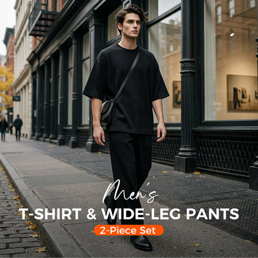 🎁2026 New Arrivals 50% OFF💥Men's T-Shirt & Wide-Leg Pants 2-Piece Set