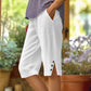 ⏳Time-Limited Special⏰Women's Casual Solid Color Pocket Capri Pants