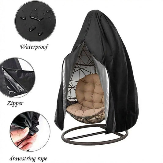⏰🔥LIMITED TIME 50% OFF! 🪑 Heavy-Duty Waterproof Hanging Egg Chair Cover – UV Resistant, Durable Oxford Cloth & Easy Zipper Installation ☀️✨