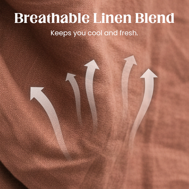 ⏰ Limited-Time 50% OFF🤩Breathable Linen Blend V-Neck Top and Pants Suit