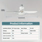 ⏳LAST DAY SALE 50% OFF🔥40W LED Ceiling Fan Light – 20.5” Ultra-Quiet with Remote 🎯 | E27 + FREE B22 Adapter 🔌 | For Bedroom 😴, Kitchen 👩‍🍳 & Garage 🛠️