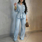 🔥 Hot sale 40% OFF🔥Women's Drawstring Shirt & Wide-Leg Pants Set