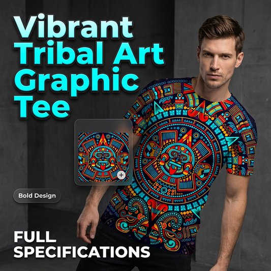 ⏰🔥LIMITED TIME 50% OFF! 👕 Vintage Tribal Art Short Sleeve Tee for Men – Bold, Stylish & Perfect for Everyday Wear ✨🔥