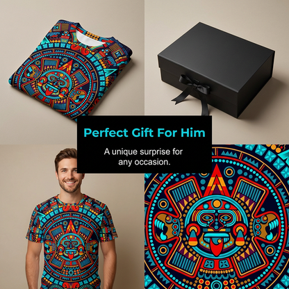 ⏰🔥LIMITED TIME 50% OFF! 👕 Vintage Tribal Art Short Sleeve Tee for Men – Bold, Stylish & Perfect for Everyday Wear ✨🔥