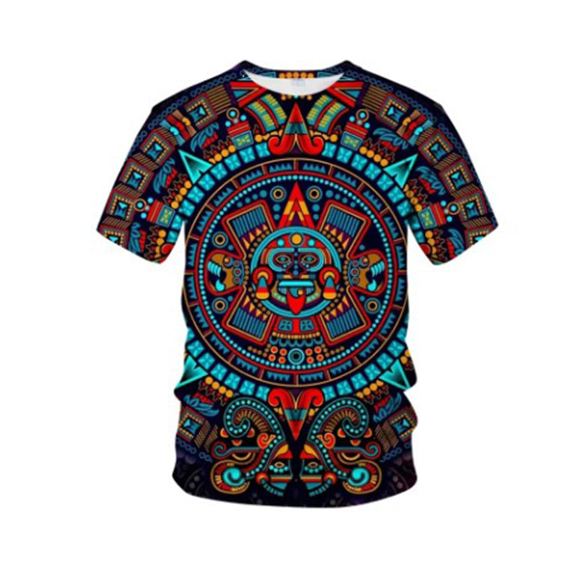⏰🔥LIMITED TIME 50% OFF! 👕 Vintage Tribal Art Short Sleeve Tee for Men – Bold, Stylish & Perfect for Everyday Wear ✨🔥