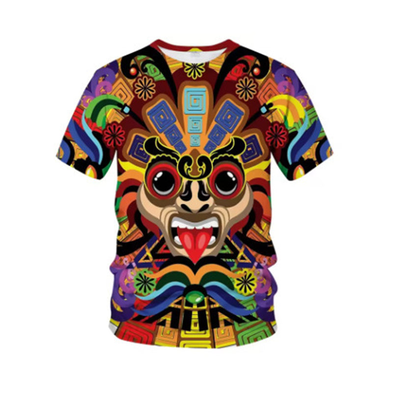 ⏰🔥LIMITED TIME 50% OFF! 👕 Vintage Tribal Art Short Sleeve Tee for Men – Bold, Stylish & Perfect for Everyday Wear ✨🔥