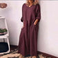 💥50% OFF – Limited Time💥Women's Casual Cotton Linen Loose Maxi Dress
