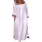 💥50% OFF – Limited Time💥Women's Casual Cotton Linen Loose Maxi Dress