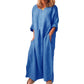 💥50% OFF – Limited Time💥Women's Casual Cotton Linen Loose Maxi Dress