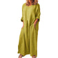 💥50% OFF – Limited Time💥Women's Casual Cotton Linen Loose Maxi Dress