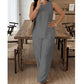 ⏰🔥LIMITED TIME 50% OFF! 💃 Minimalist Sleeveless Top & Wide-Leg Pants – Effortlessly Chic, Comfortable & Perfect for Everyday Style ✨🌿