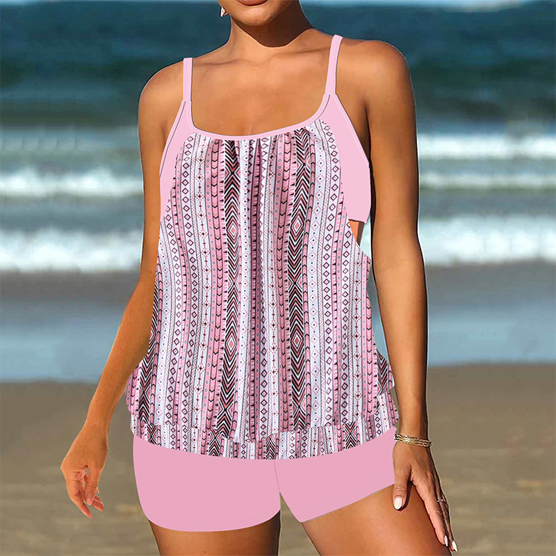 ⏰🔥HALF-PRICE OFFER! 👙 Women’s Tankini with Blouson Top & Shorts – Comfortable, Modern & Perfect for Beach & Pool ☀️💦