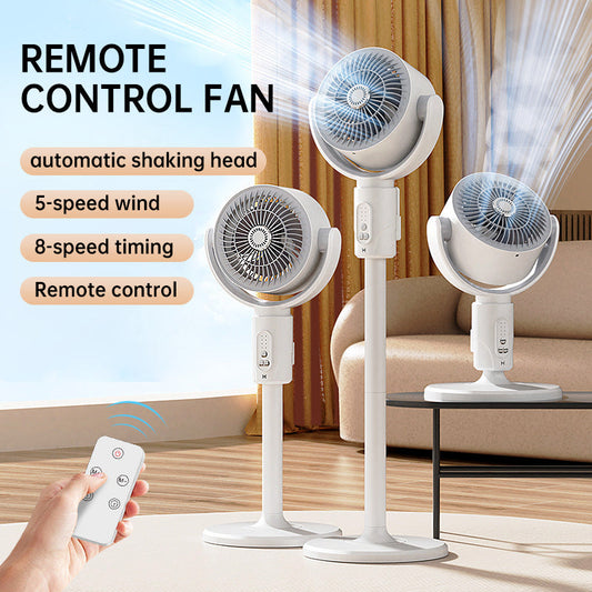 ❄️ Adjustable Remote Control Oscillating Fan – Quiet, USB-Powered & Versatile for Desk or Floor Use ✨🌀